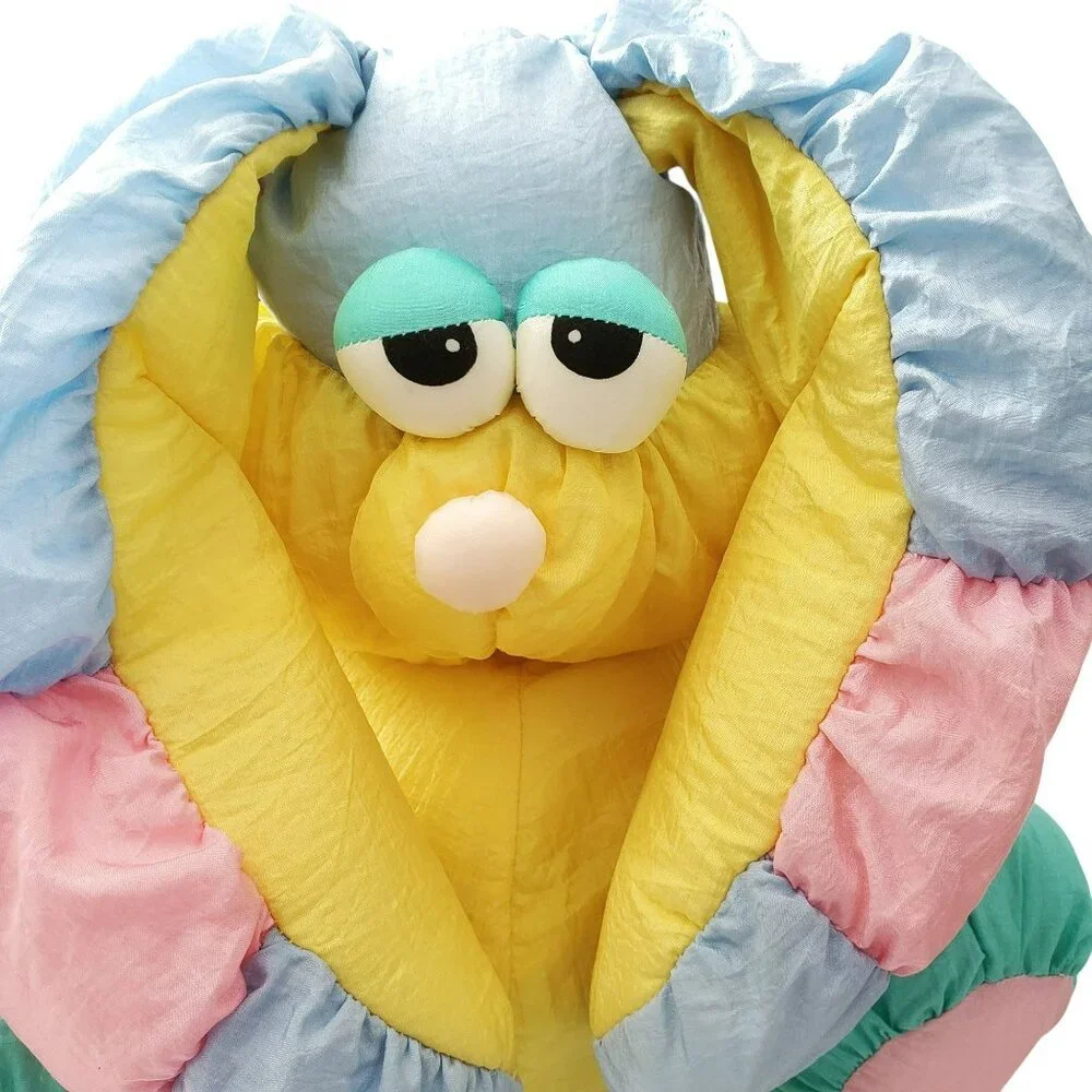 VTG Bunny Soft Dreams Pastel Puffy Parachute Easter Rabbit Nylon Stuffed Animal - Picture 5 of 12